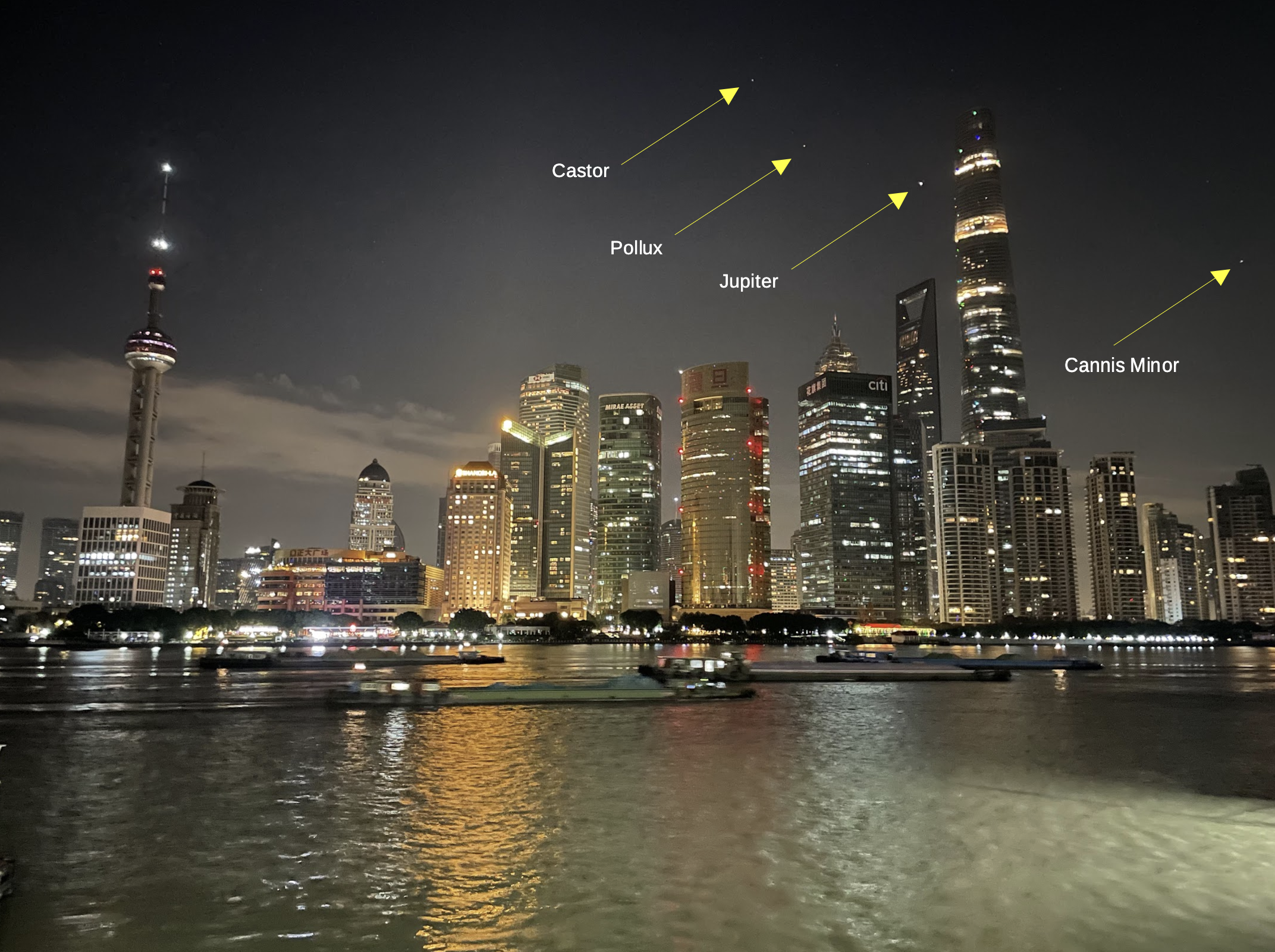 Shanghai sky with explaination